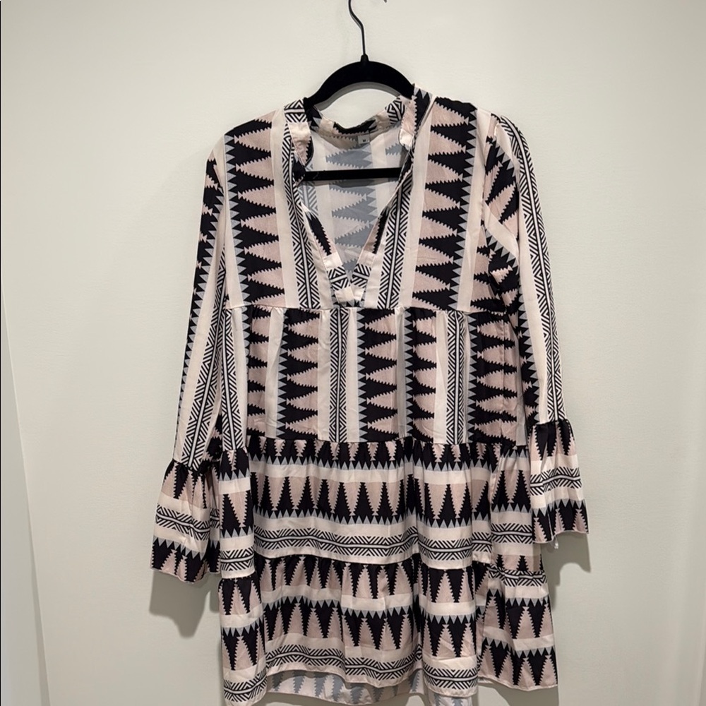 Geometric Beach Cover-Up